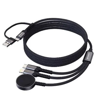 Xpower 60W 6in1 Cable For Phone & Watch - Black - Tashqila Xpower 60W 6in1 Cable For Phone & Watch - Black - Tashqila